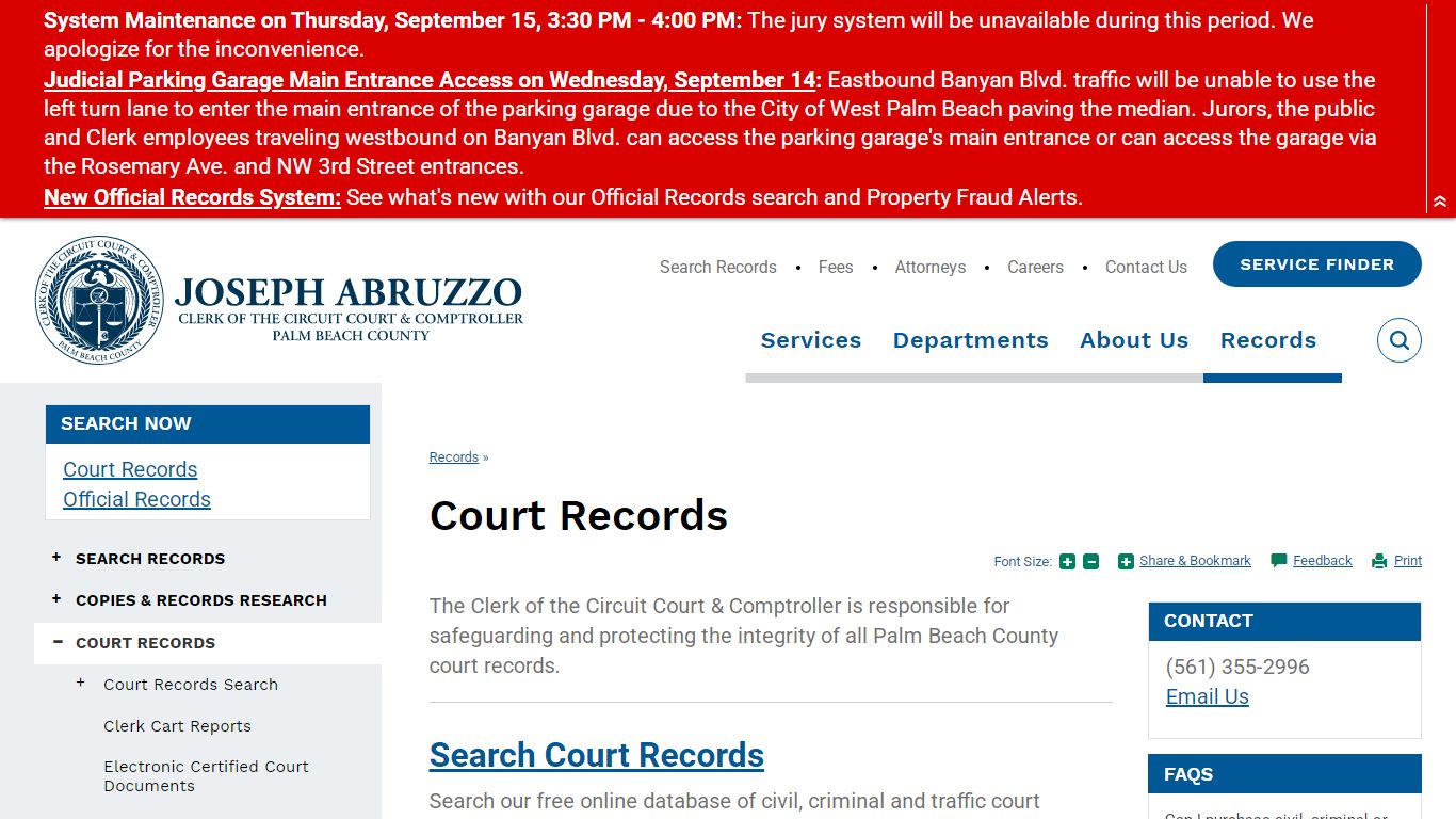 Court Records | Clerk of the Circuit Court & Comptroller, Palm Beach County